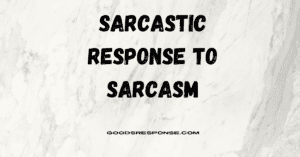 Sarcastic Response To Sarcasm