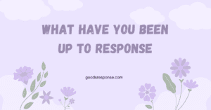 what have you been up to response